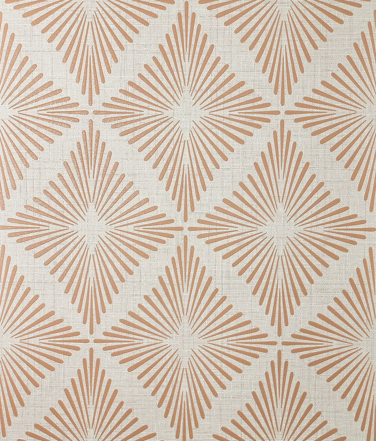 Fine Decor Denver Rust Starburst Wallpaper roll and pattern close-up