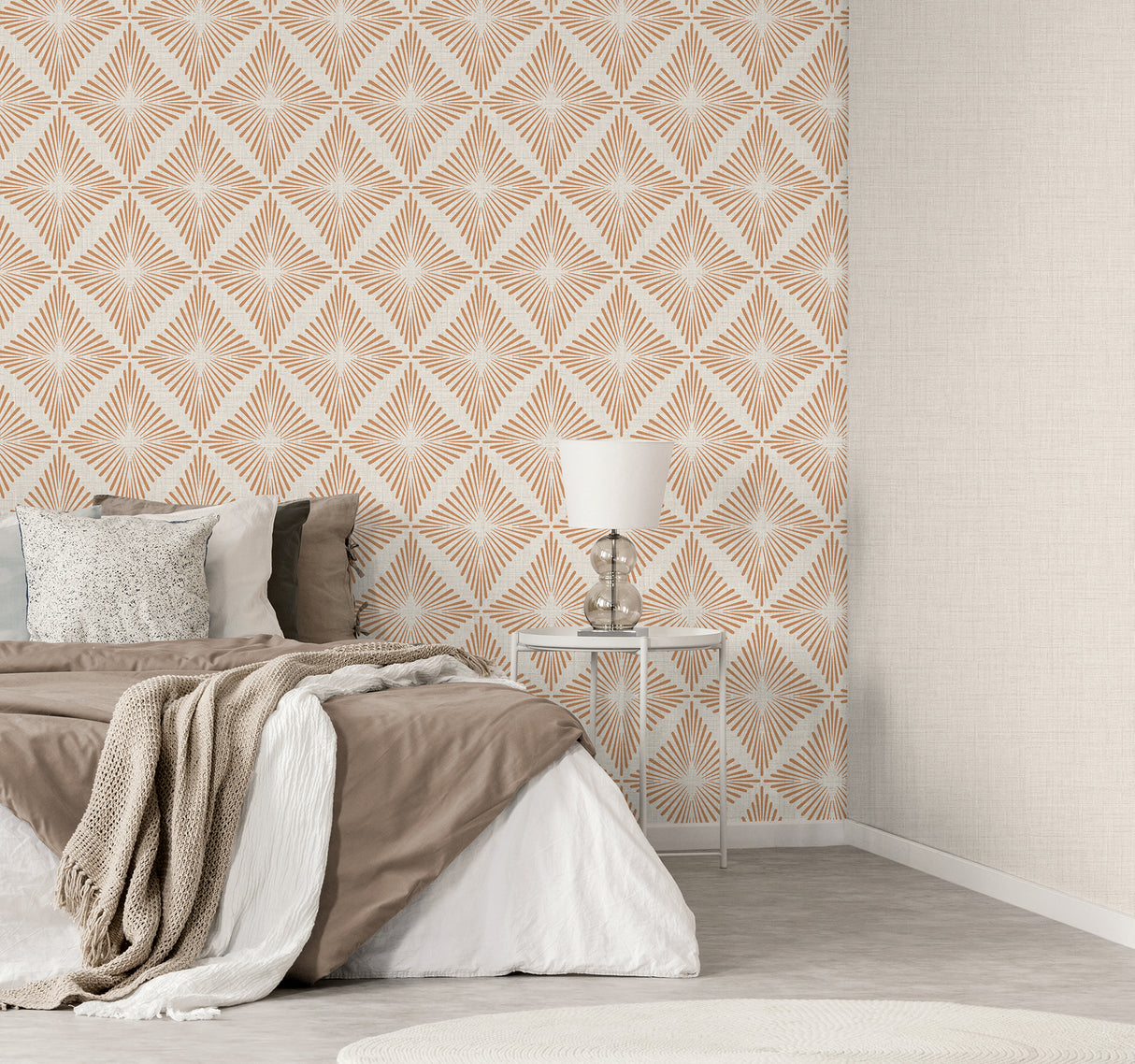 Denver Rust by Fine Decor Starburst Wallpaper – Brewster Home Fashions FD43748