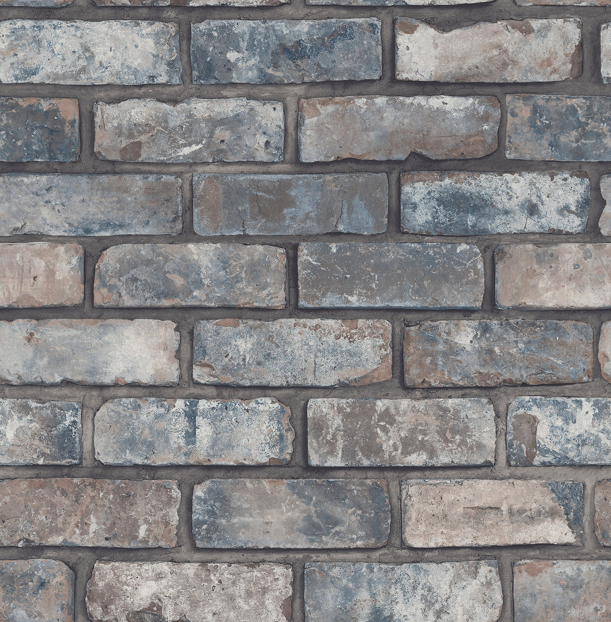 Darren Grey Loft Brick Wallpaper pattern in cool grey tones