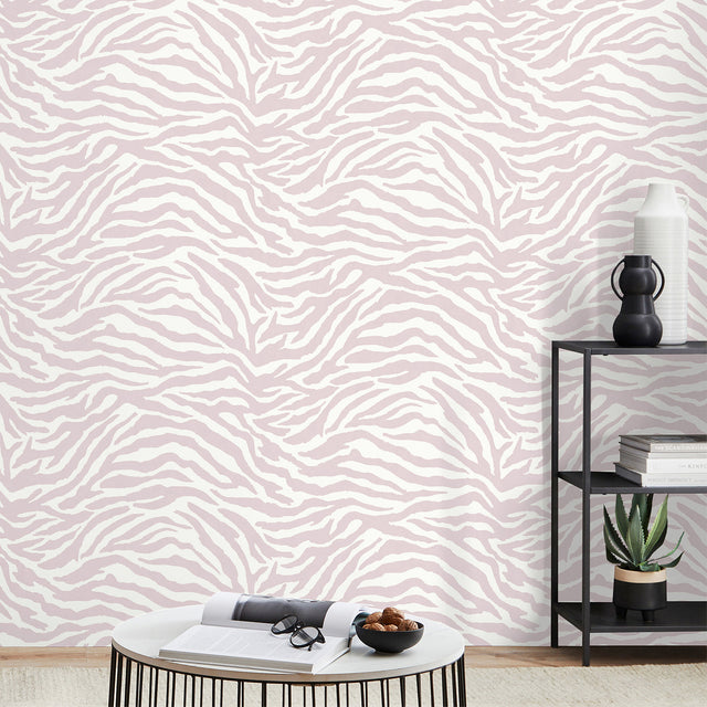 Shoshana Pink by Fine Decor Modern Zebra Wallpaper – Brewster Home Fashions FD43802