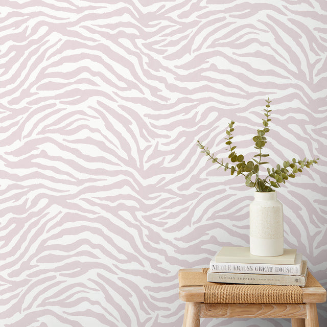 Shoshana Pink by Fine Decor Modern Zebra Wallpaper – Brewster Home Fashions FD43802
