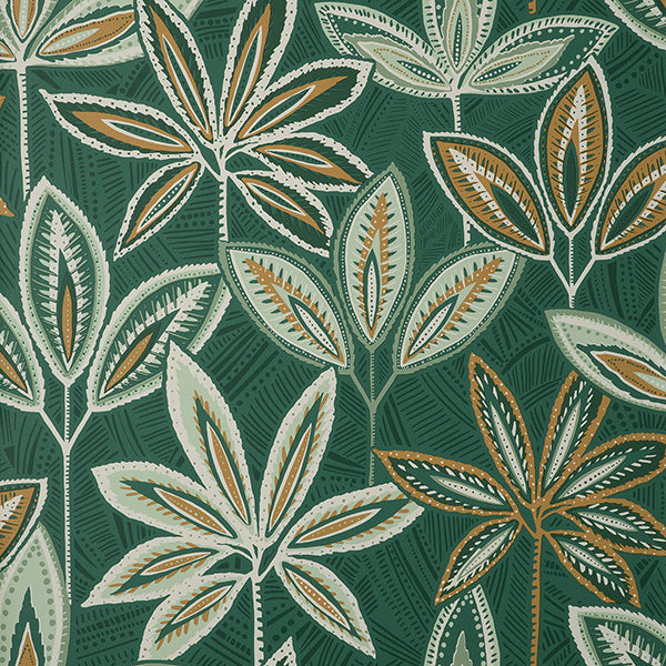 Fine Decor Bohan Green Decorative Tree Wallpaper FD43818