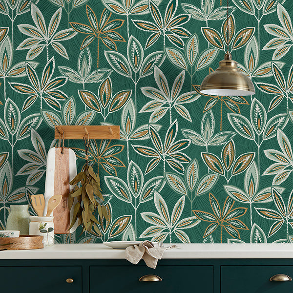 Bohan Green by Fine Decor Decorative Tree Wallpaper – Brewster Home Fashions FD43818