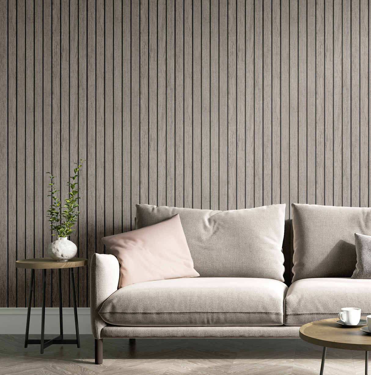 Manolo Grey by Fine Decor Wooden Slat Wallpaper – Brewster Home Fashions FD43831
