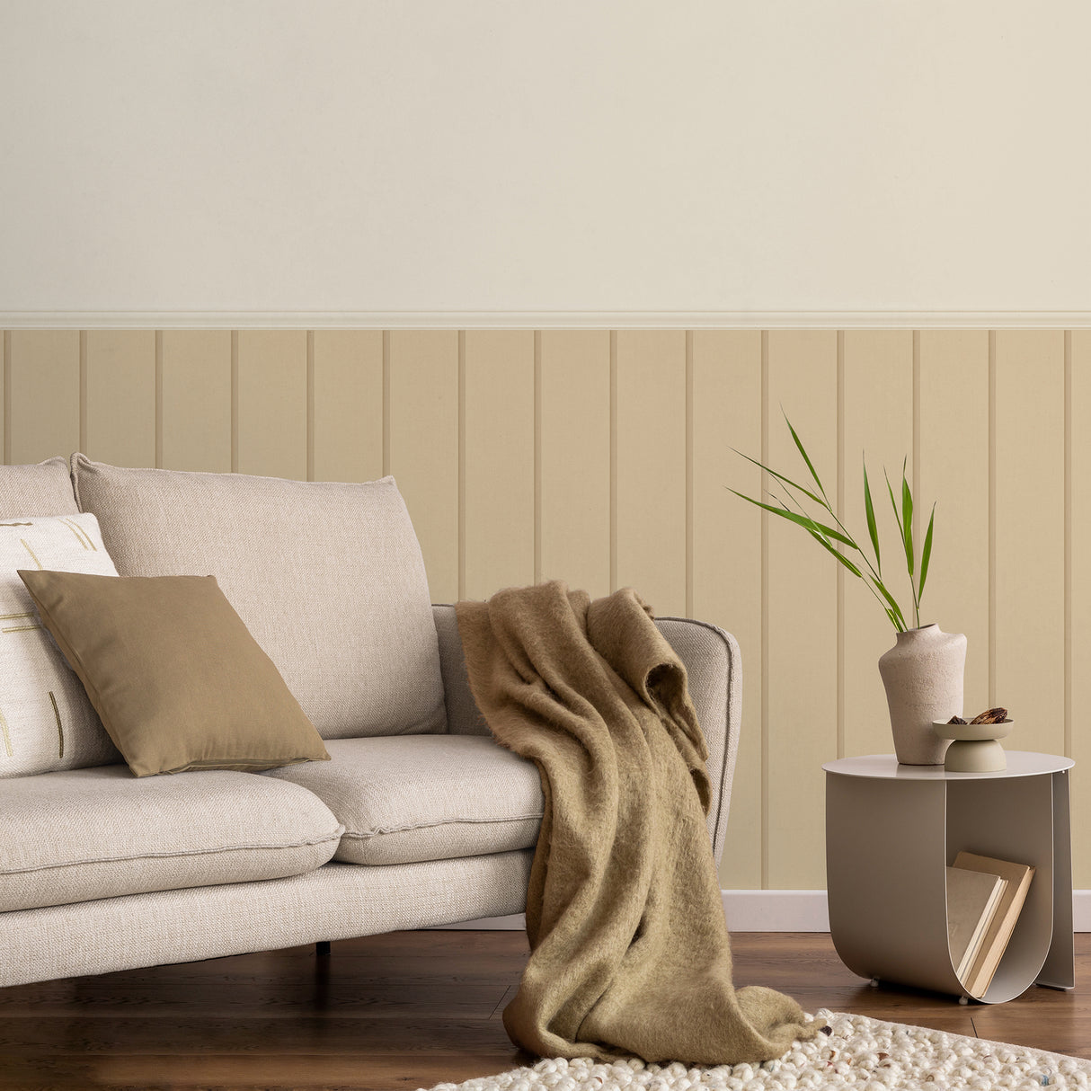 Killian Wheat by Fine Decor Wood Panel Wallpaper – Brewster Home Fashions FD43832