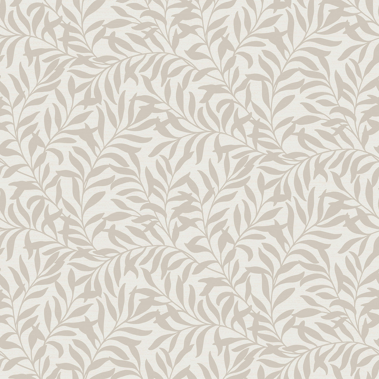 Salix Light Brown Trailing Leaf Wallpaper by Fine Decor - FD43944