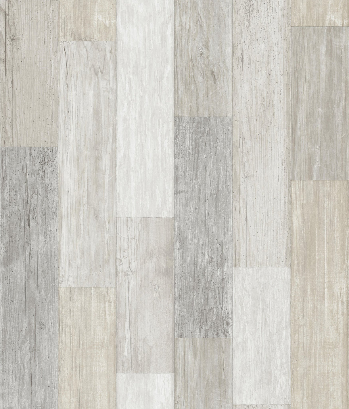 Pallet Board Bleached White Prepasted Sure Strip Wallpaper with Wood Plank Pattern - York FH4003