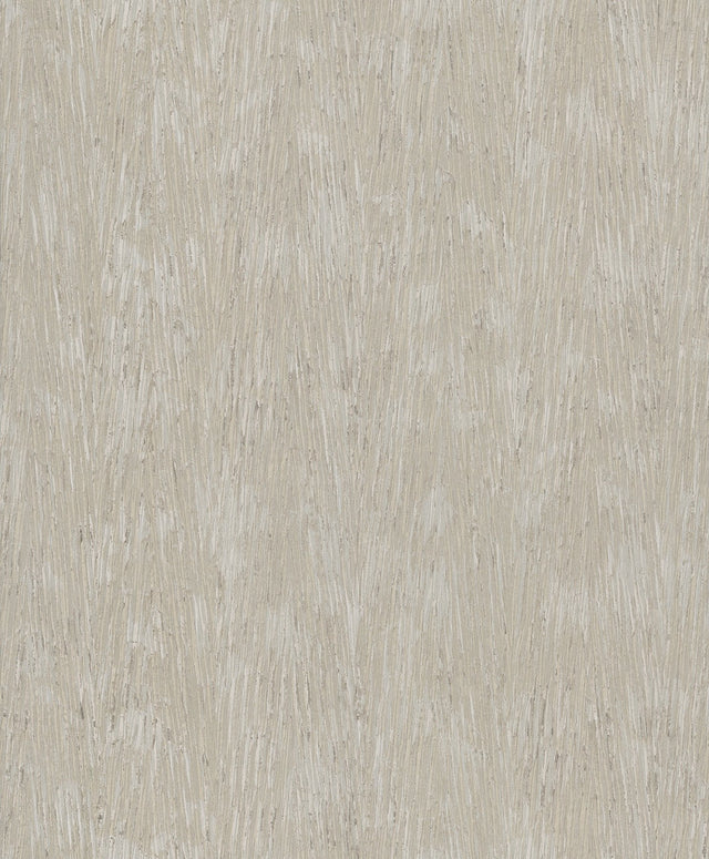 Gilded Plume Warm Grey Wallpaper with Metallic Textured Plume Pattern - York FM1003