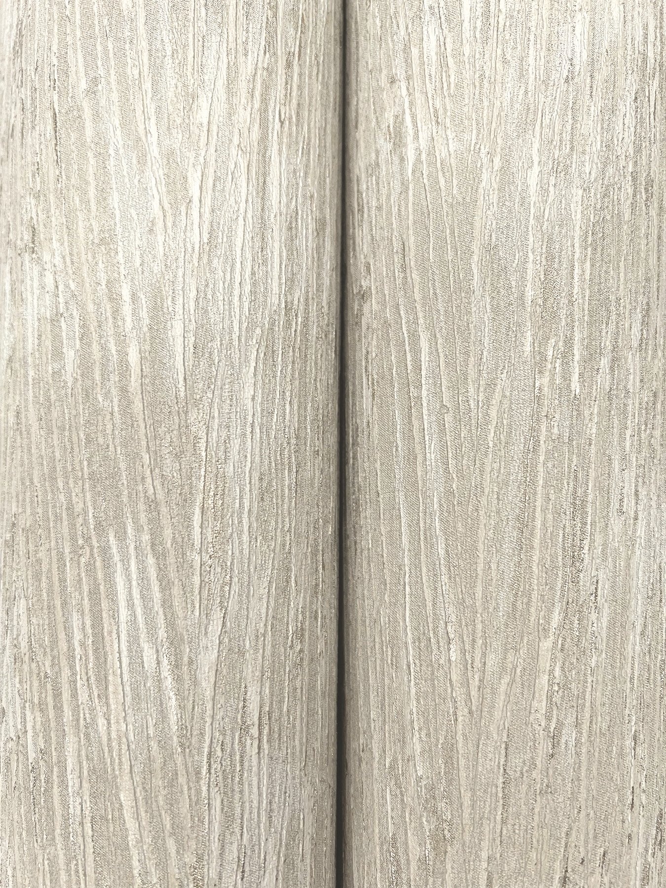 Gilded Plume Warm Grey Wallpaper with Metallic Textured Plume Pattern - York FM1003