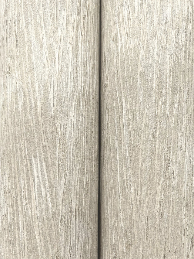 Gilded Plume Warm Grey Wallpaper with Metallic Textured Plume Pattern - York FM1003