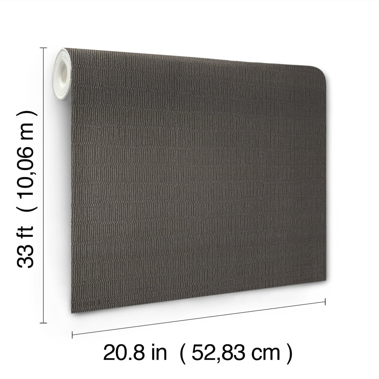 Tectonic Texture Black & Silver Wallpaper with Metallic Modern Striped Pattern - York FM1011