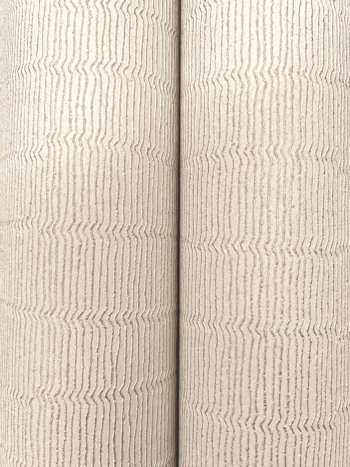 Tectonic Texture Almond & Silver Wallpaper with Metallic Modern Striped Motif - York FM1013