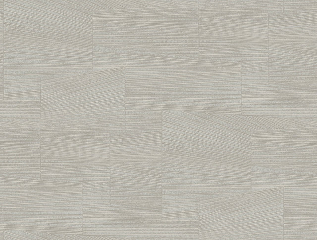 Higher Ground Geo Stone Grey Wallpaper with Modern Geometric Raised Ink - York FM1031