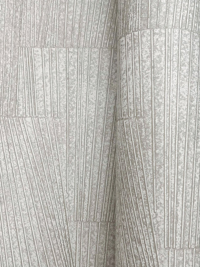 Higher Ground Geo Stone Grey Wallpaper with Modern Geometric Raised Ink - York FM1031
