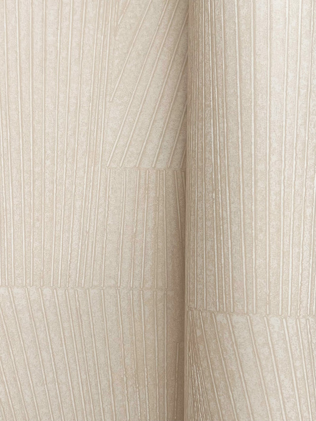 Higher Ground Geo Straw Wallpaper with Modern Geometric Linework - York FM1034