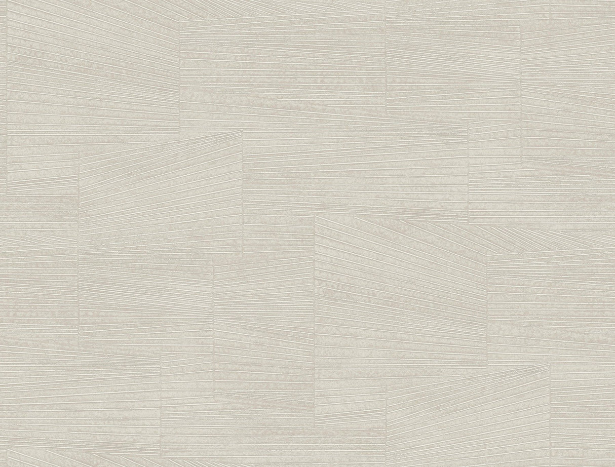 Higher Ground Geo Linen Wallpaper with Modern Geometric Raised Ink Pattern - York FM1035