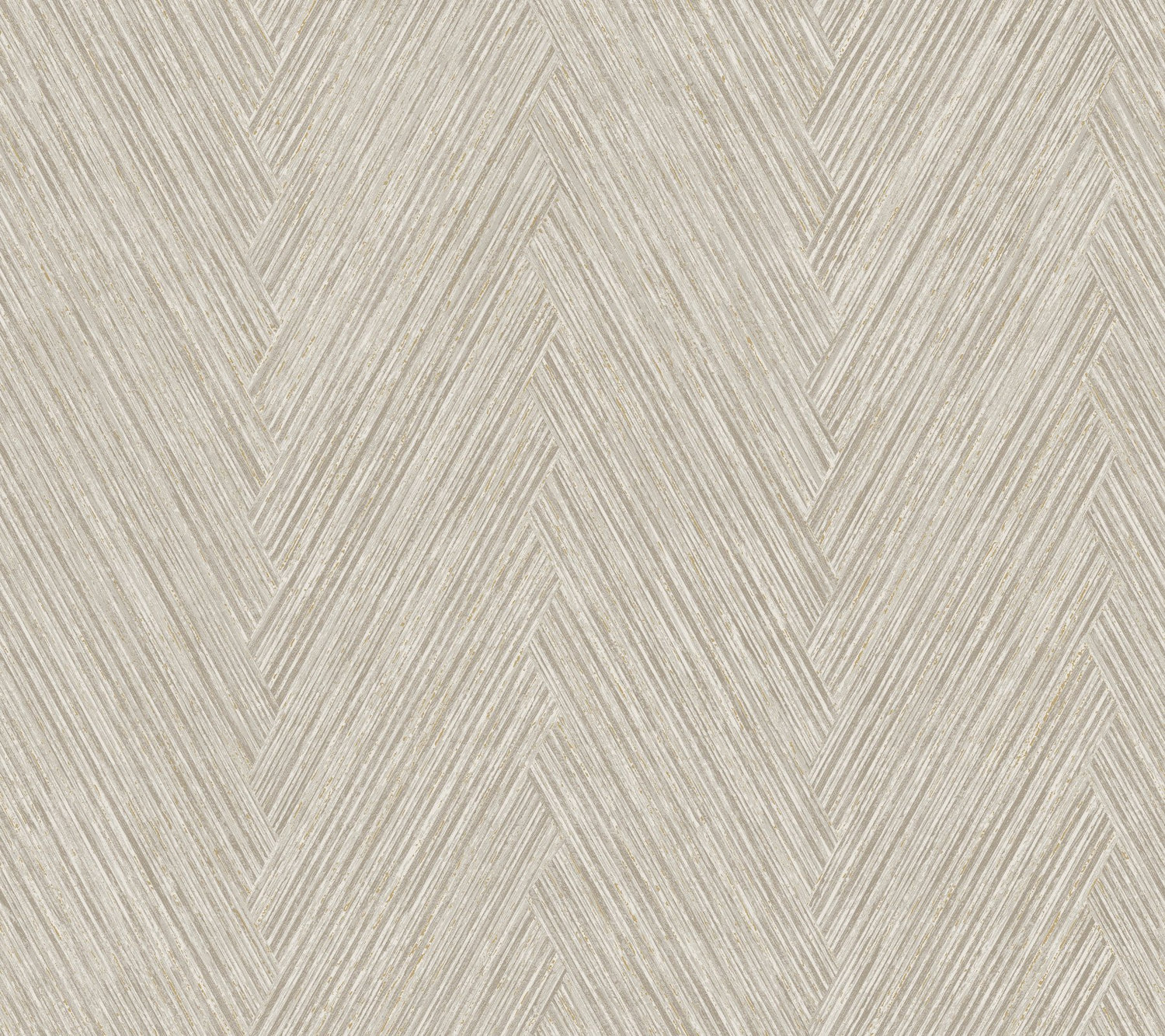 Thatched Chevron Linen Wallpaper with Metallic Raised Ink in Transitional Chevron Pattern - York FM1056