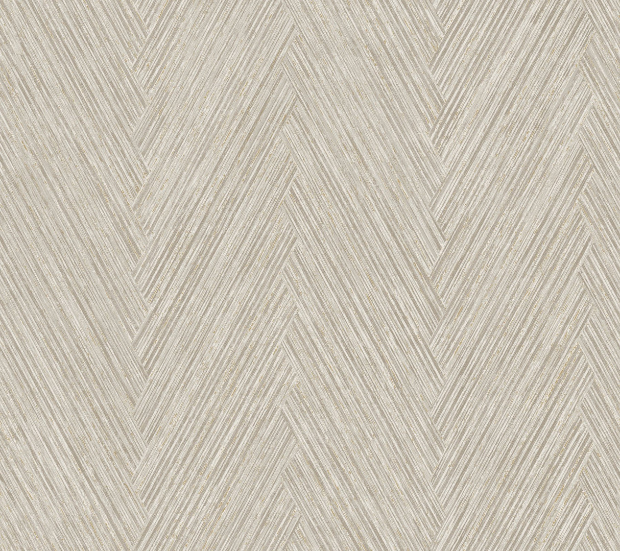 Thatched Chevron Linen Wallpaper with Metallic Raised Ink in Transitional Chevron Pattern - York FM1056