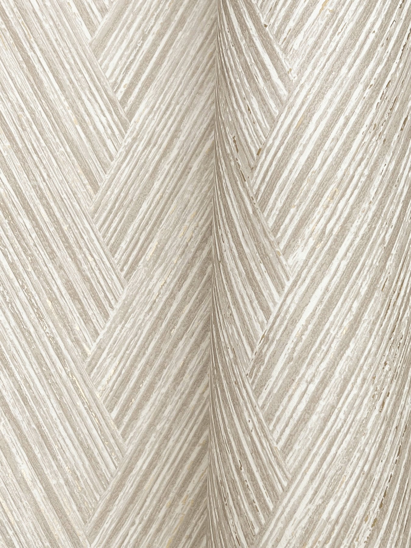 Thatched Chevron Linen Wallpaper with Metallic Raised Ink in Transitional Chevron Pattern - York FM1056