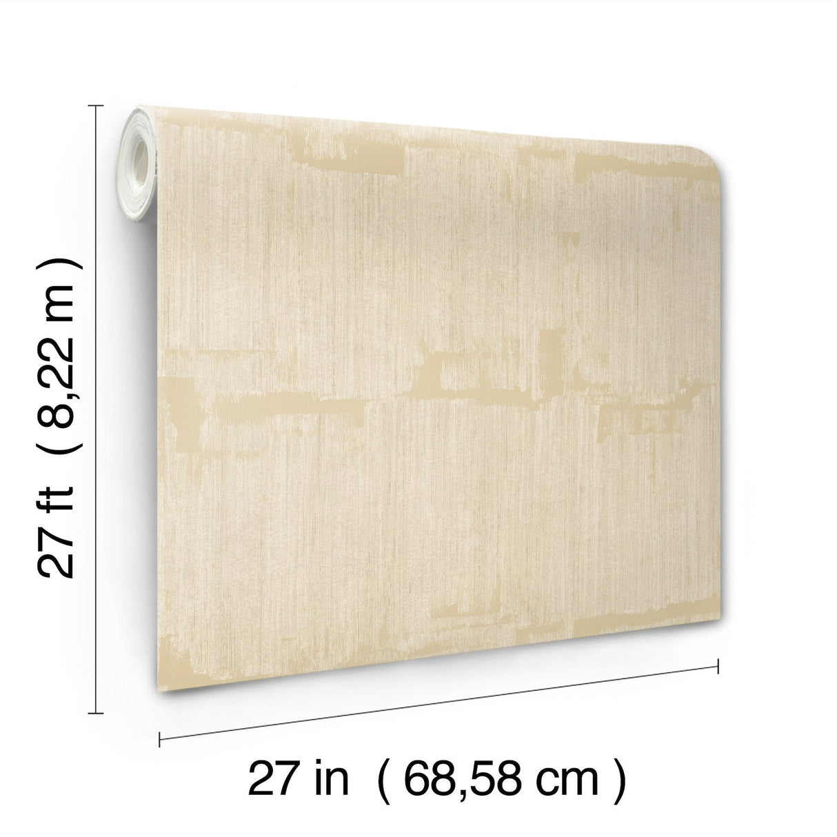 Rhythm & Rhyme Straw Geometric Modern Wallpaper with Metallic Raised Ink - York FM1063