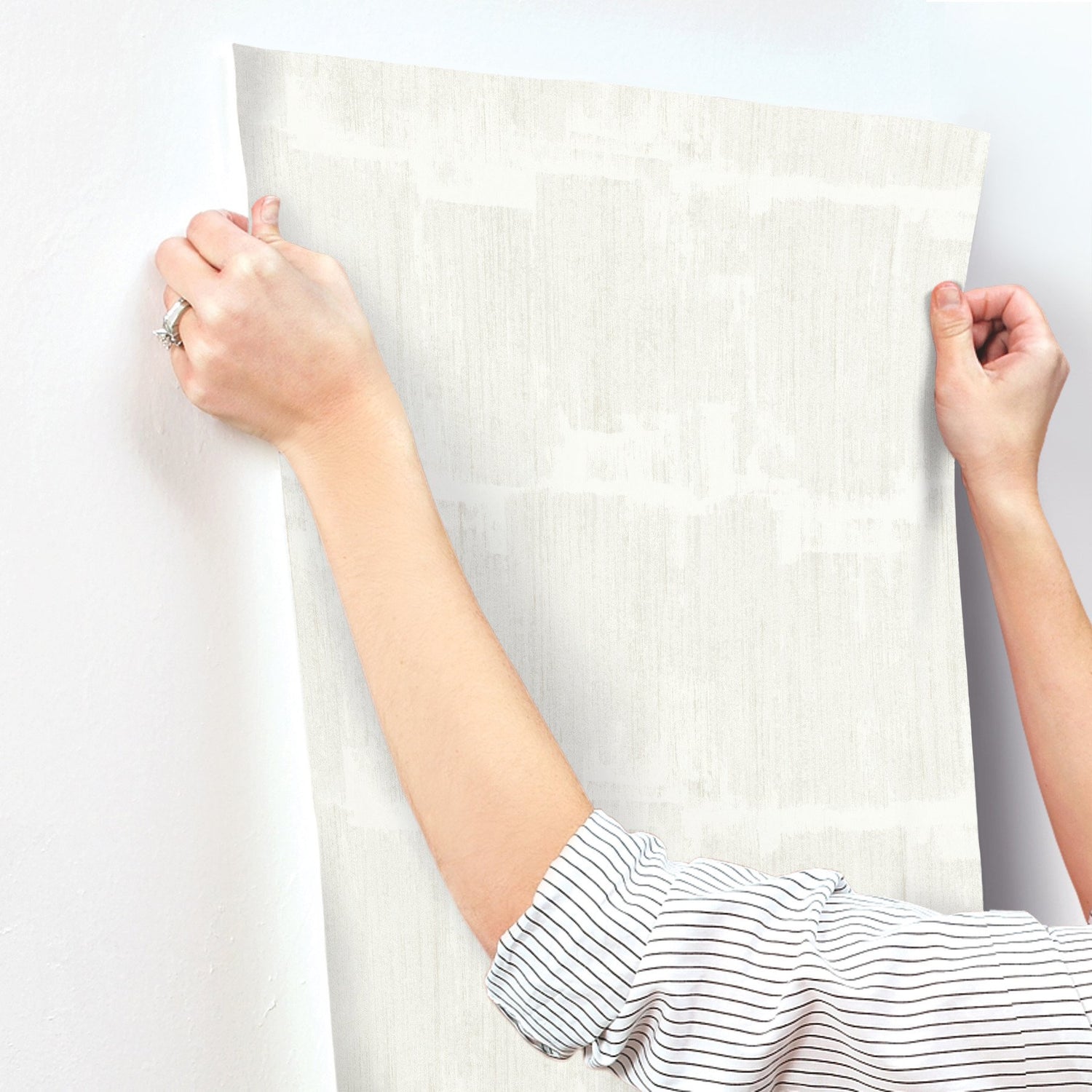 Rhythm & Rhyme White Wallpaper with Modern Geometric Abstract Blocks - York FM1064