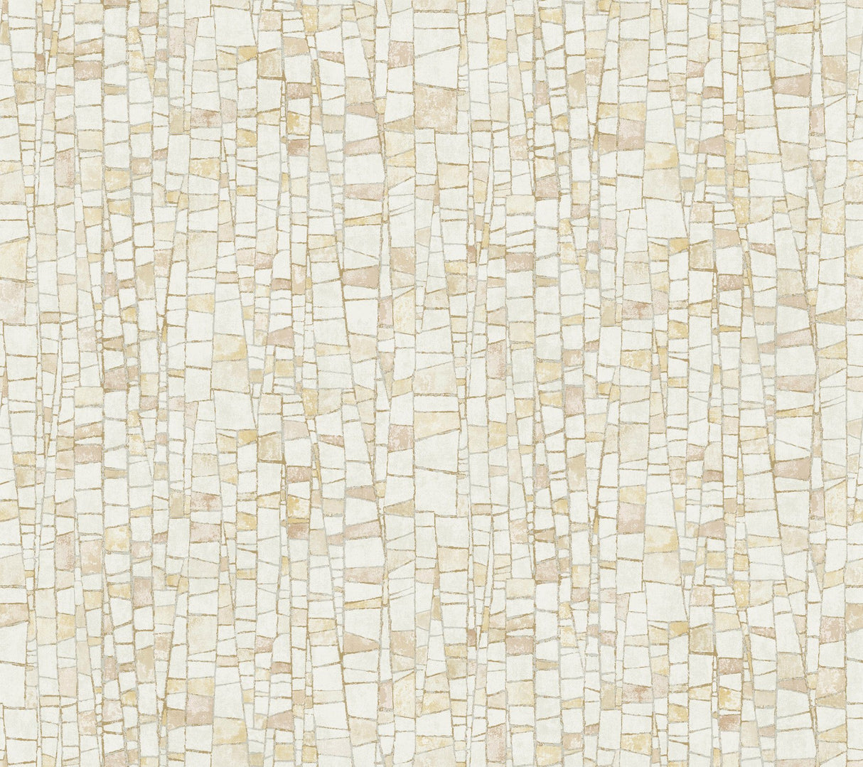 Kaleidoscopic Sun Baked Geometric Non Woven Wallpaper with Metallic Raised Ink - York FM1082