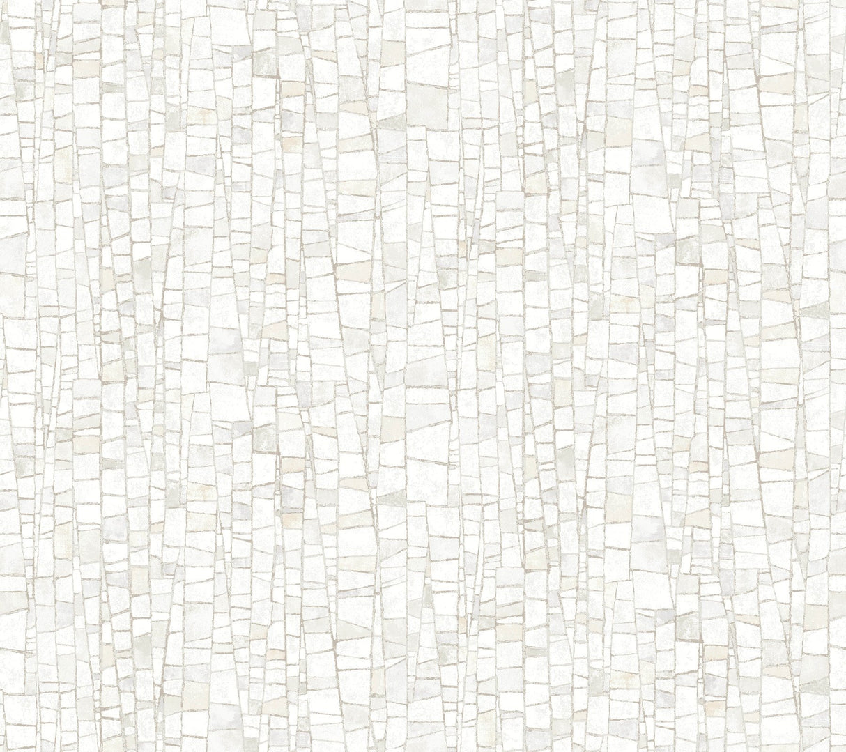 Kaleidoscopic Soft Neutral Geometric Wallpaper with Metallic Raised Ink - York FM1083