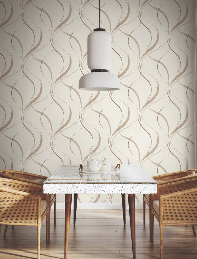 Ink Flow Baked Clay Modern Non Woven Wallpaper - York FM1091