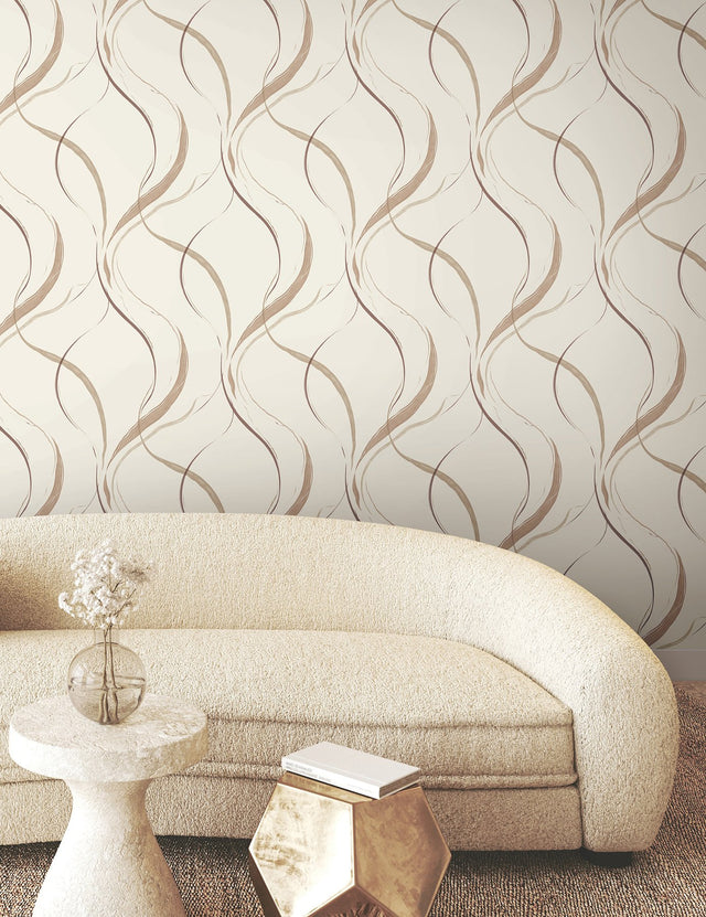 Ink Flow Baked Clay Modern Non Woven Wallpaper - York FM1091