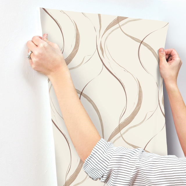 Ink Flow Baked Clay Modern Non Woven Wallpaper - York FM1091