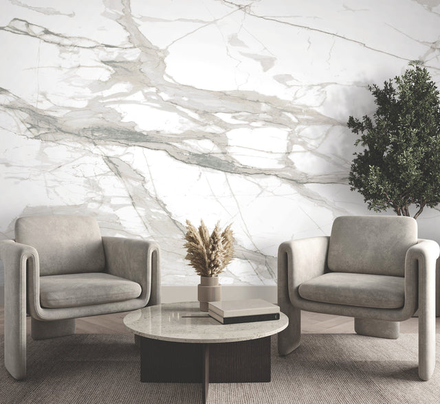 Imperial Marble Neutral Wall Mural with Modern Marble Pattern - York FM1108M
