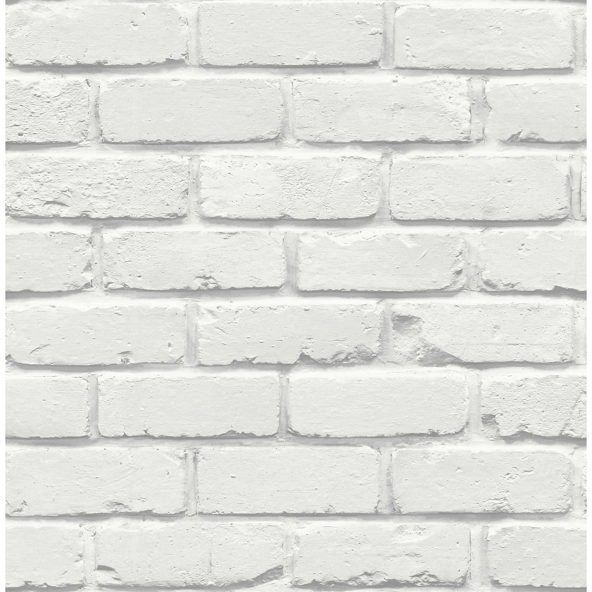 Fine Decor Alpin White painted brick wallpaper roll and room scenes