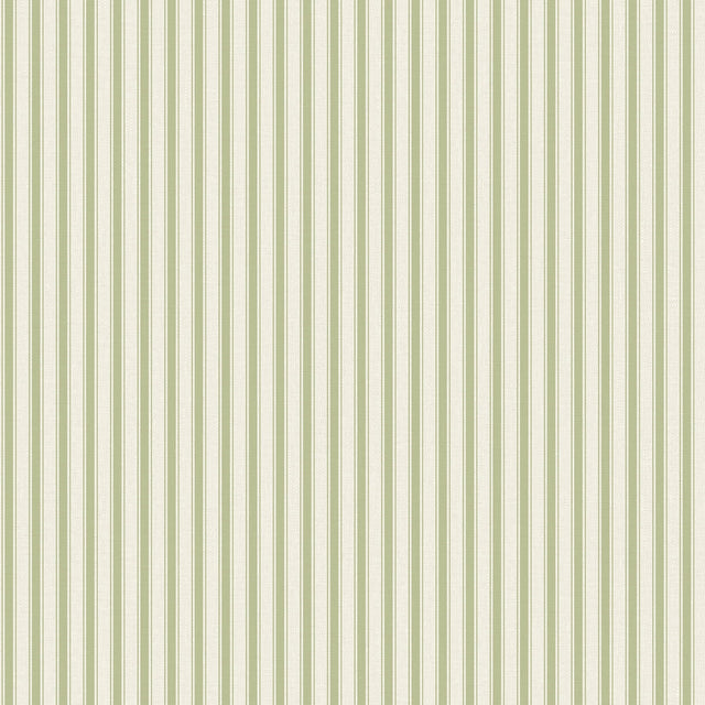 Chirico Green Ticking Stripe wallpaper by Fine Decor, roll and room images