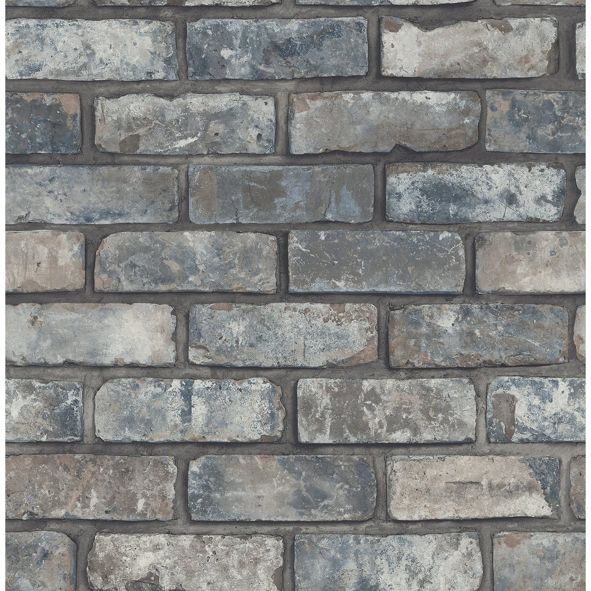 Darren Grey Loft Brick Wallpaper pattern in cool grey tones