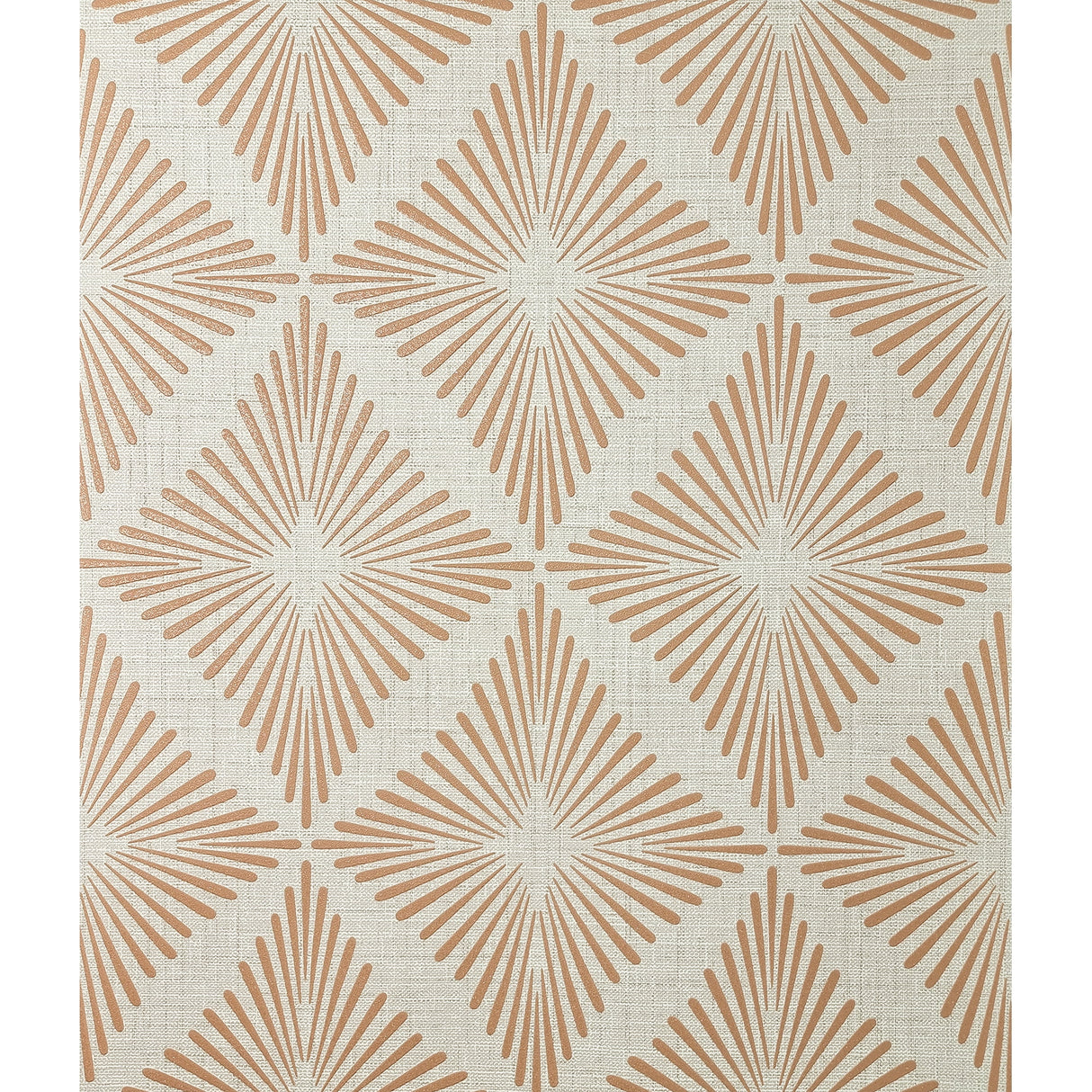 Fine Decor Denver Rust Starburst Wallpaper roll and pattern close-up