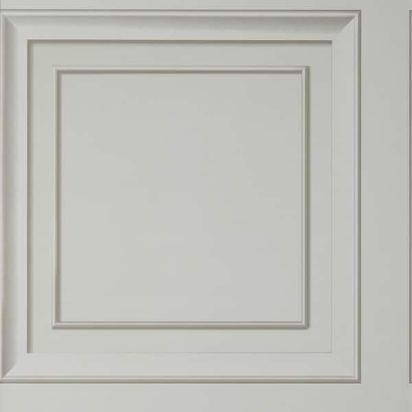 Fine Decor Distinctive grey square panel wallpaper with picture frame molding effect
