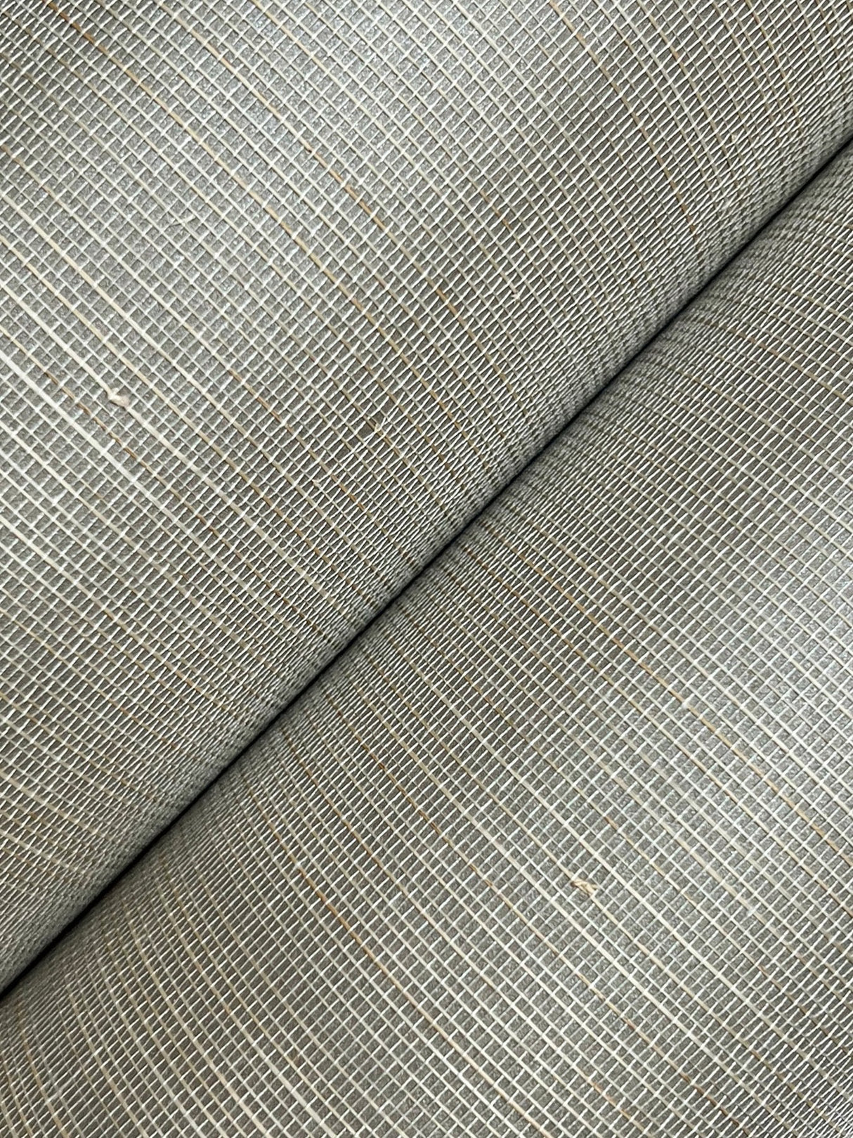 Abaca Weave Taupe Wallpaper with Traditional Grasscloth Texture - York GL0500GV SAMPLE