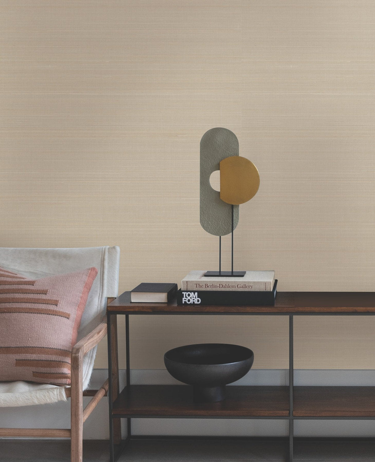 Abaca Weave Beige Grasscloth Wallpaper - York GL0501GV SAMPLE