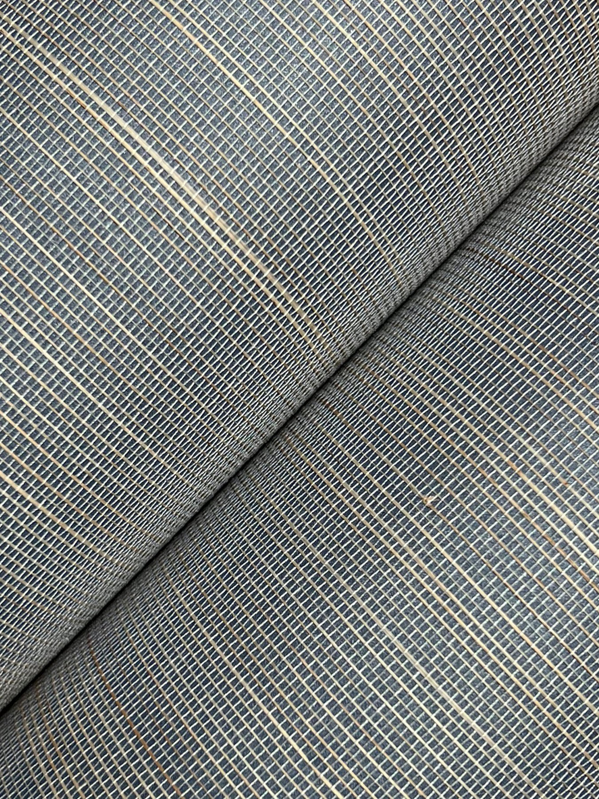 Abaca Weave Blue Grasscloth Wallpaper - York GL0503GV