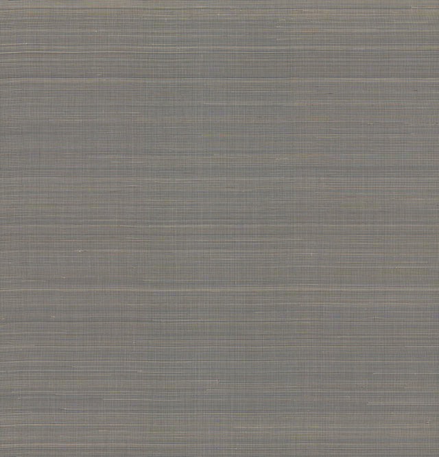 Abaca Weave Charcoal Grasscloth Wallpaper with Hand-Loomed Abaca Texture - York GL0504GV
