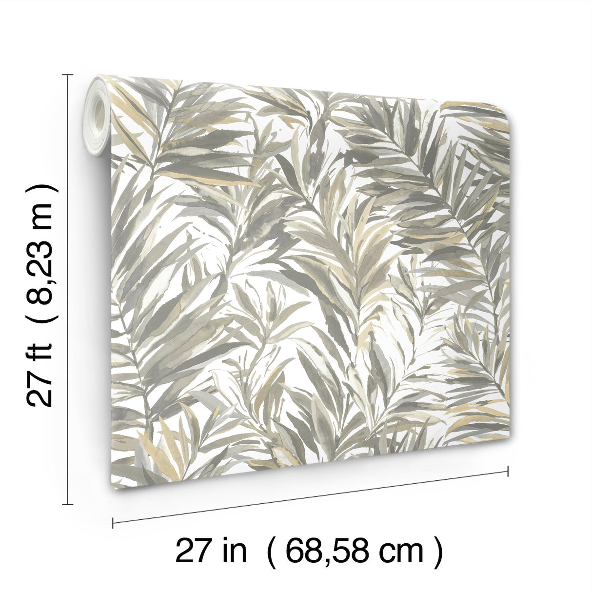 Swaying Palms Neutral by York Wallcoverings Botanical Wallpaper- York Wallcoverings GN2543