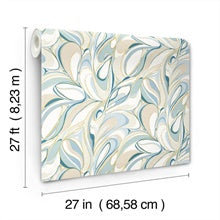 Achate Blue by York Wallcoverings Marbled Metallic Wallpaper – York Wallcoverings GN2562