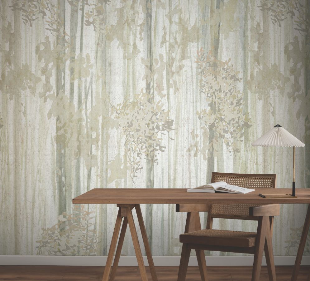 Aspen Grove Beige by York Wallcoverings Botanical Cork Mural – York Wallcoverings GN2605M