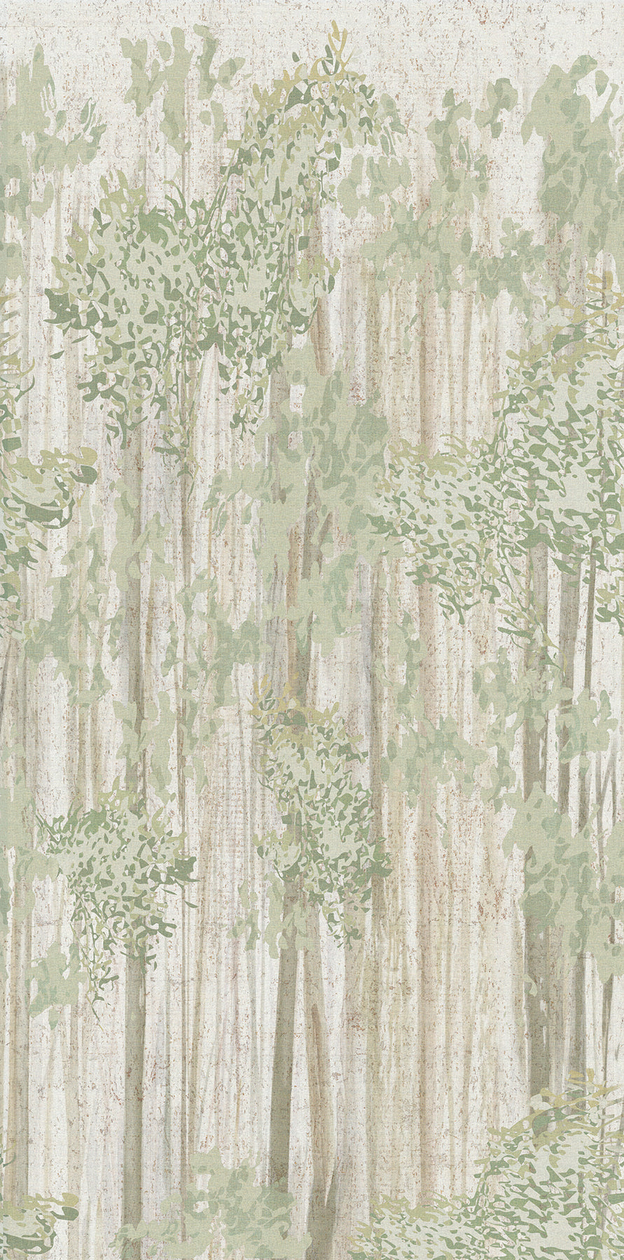 Aspen Grove Forest wall mural dimensions and two-panel layout