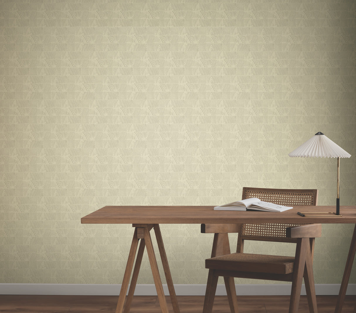 Woodcut Beige by York Wallcoverings Geometric Wallpaper – York Wallcoverings GN2623