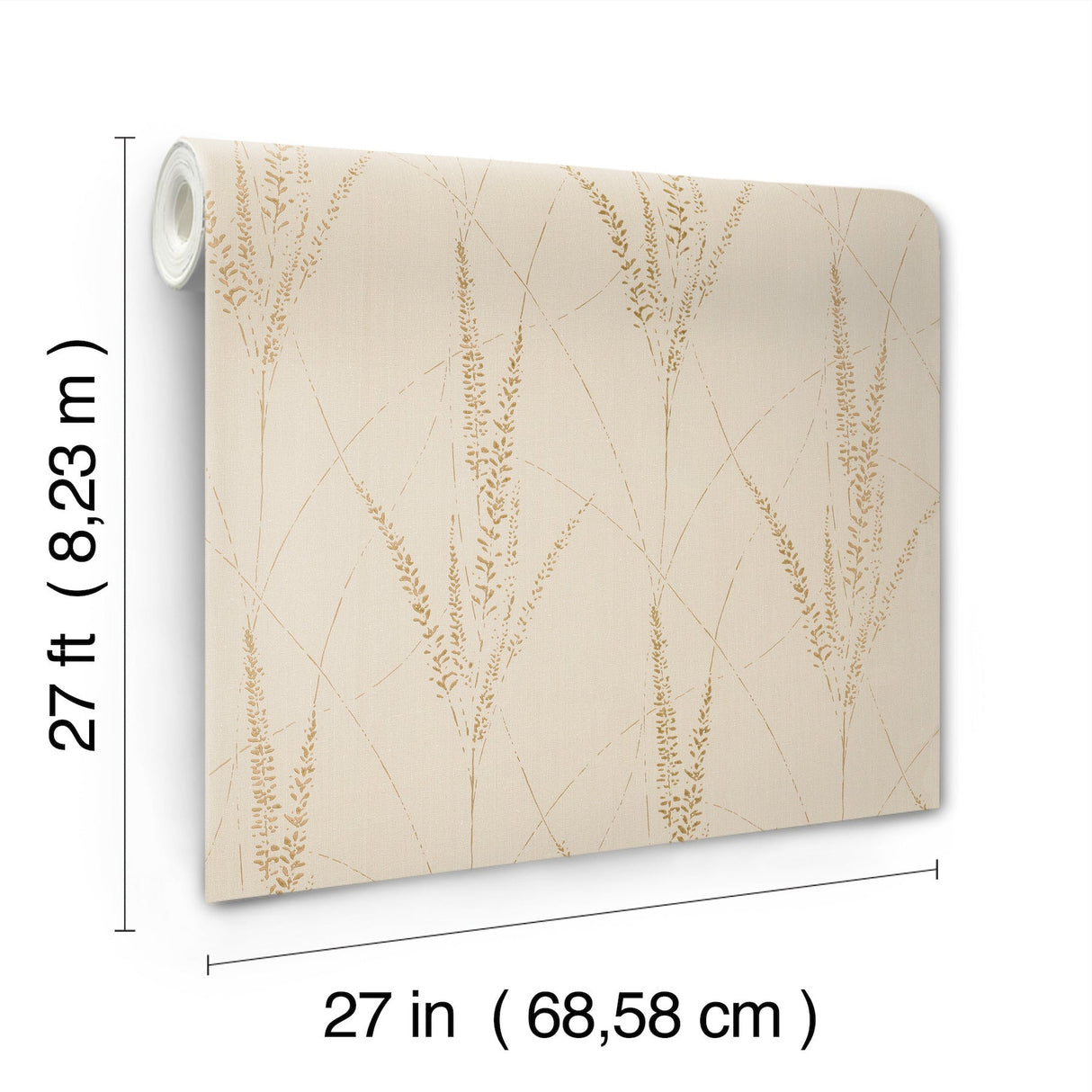 Graceful Willow Pale Straw by York Wallcoverings Botanical Wallpaper- York Wallcoverings GN2642