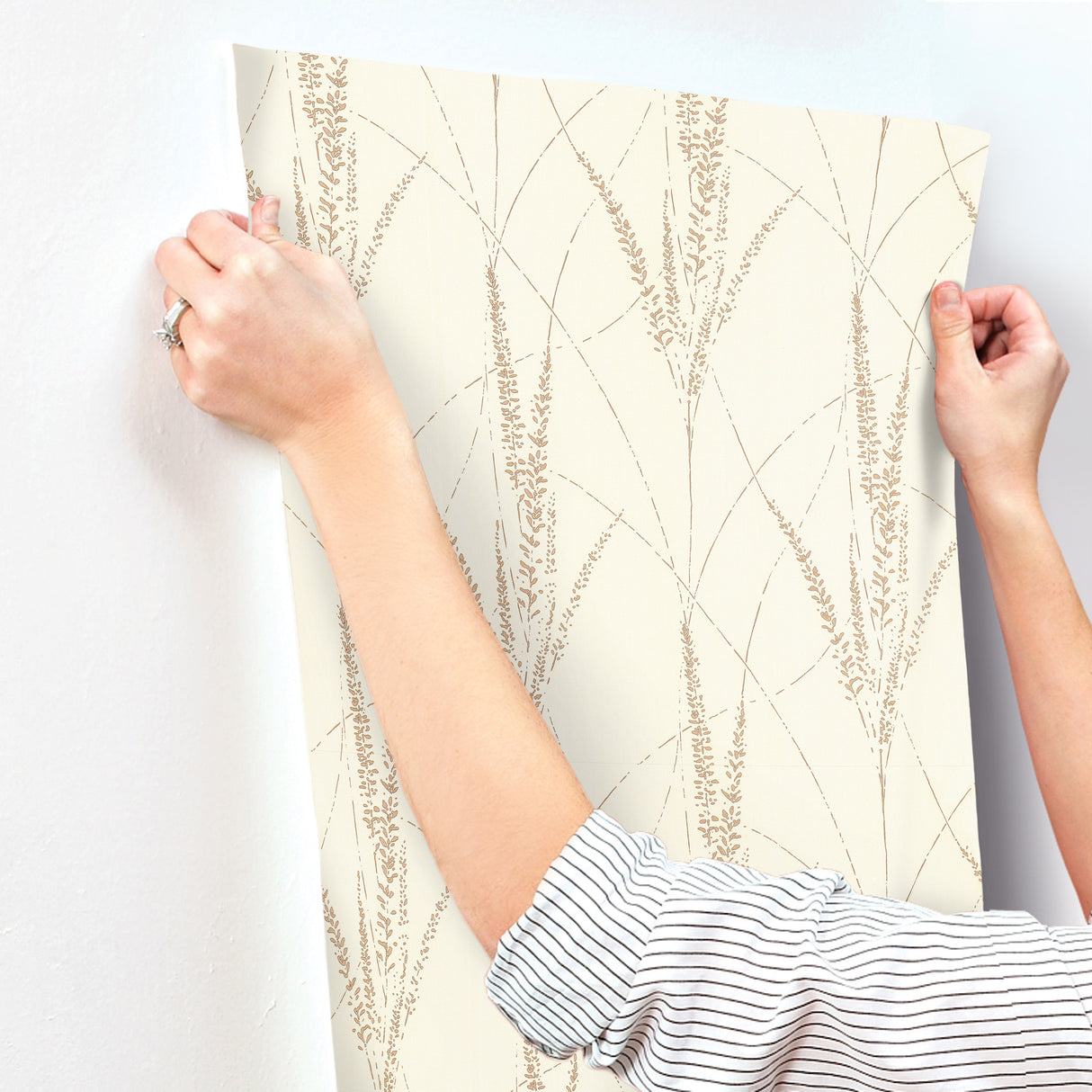 Graceful Willow Cotton by York Wallcoverings Foil on Non Woven Botanical Wallpaper – York Wallcoverings GN2645