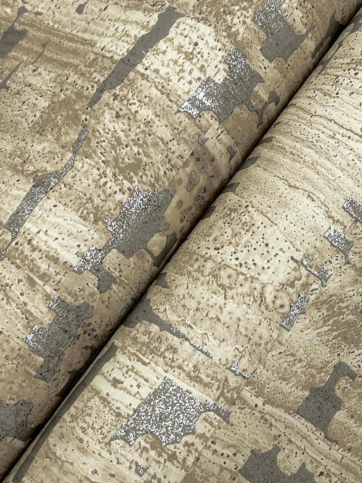 Pop The Cork Taupe by York Wallcoverings Textured Cork-Look Wallpaper – York Wallcoverings GN2651