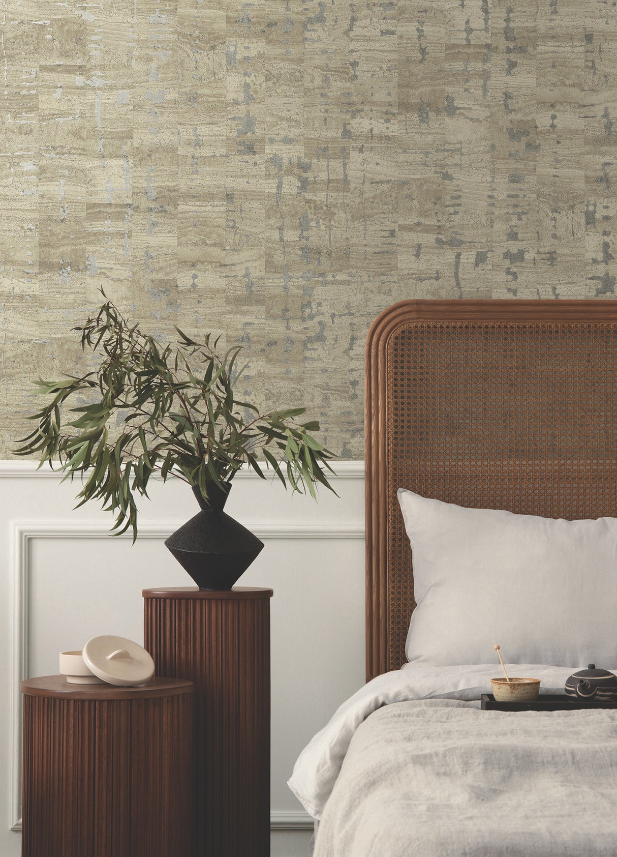 Pop The Cork Taupe by York Wallcoverings Textured Cork-Look Wallpaper – York Wallcoverings GN2651