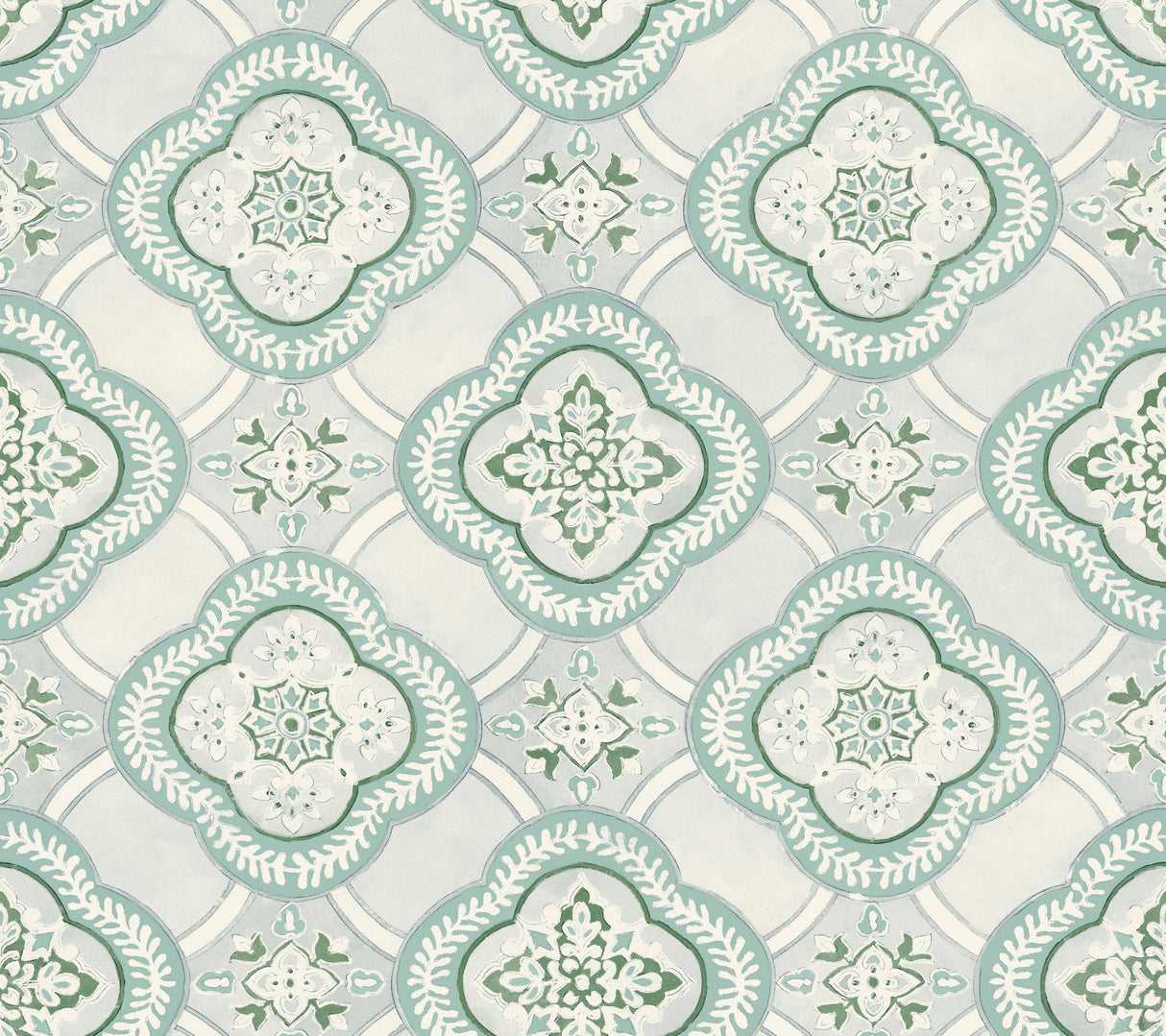 Garden Trellis Rain Geometric Prepasted Wallpaper - York GO8211